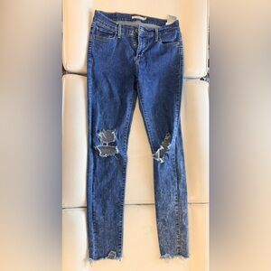 Levi's Distressed Blue Skinny Jeans